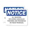 Signmission All Weapons Concealed Firearms Prohibited OSHA Notice Sign, Plastic, 10in W x 7in L, 2PK OS-2PACK-NS-P-710-L-15248 - alternate 1